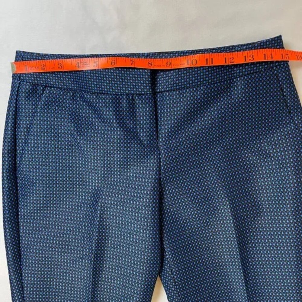 Express Columnist Ankle Dress Pants Sheen Patterned Navy Black Size 2 - Picture 5 of 13
